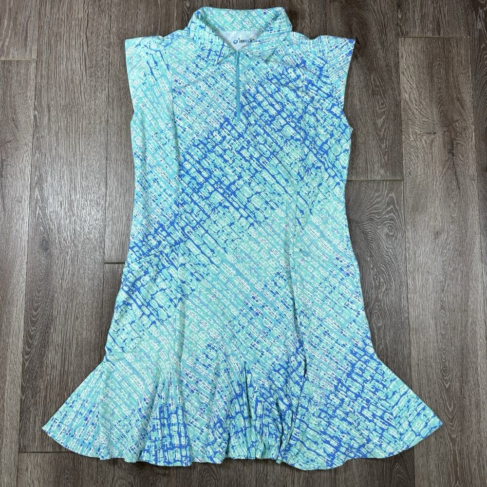 IBKUL Liz Sleeveless Polo Dress Size L Jade Womens Golf Tennis